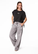 POLERA RITSU REGULAR RECOGIDO EN COSTADOS ANIMAL PRINT