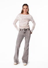 POLERA GILEM REGULAR ESCOTE BOTE ESTAMPADA RECOGIDO COSTADOS