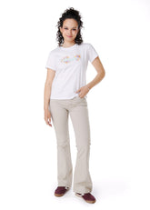 PANTALON FEEL FLARE BOLSILLO C/ TAPETAS BEIGE EFESIS