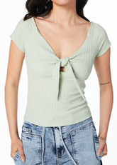 POLERA MATHIS REGULAR AMARRA ESCOTE MENTA