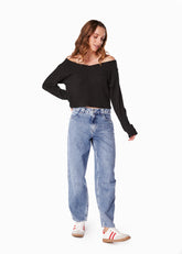 SWEATER JAN REGULAR MANGA ACAMPANADA C/ ROLL UP