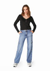 SWEATER NIXI REGULAR BOTONES ESCOTE