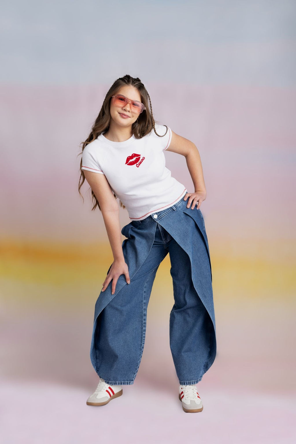 Jeans Malé Balloon Cruce Delantero Azul Cacao