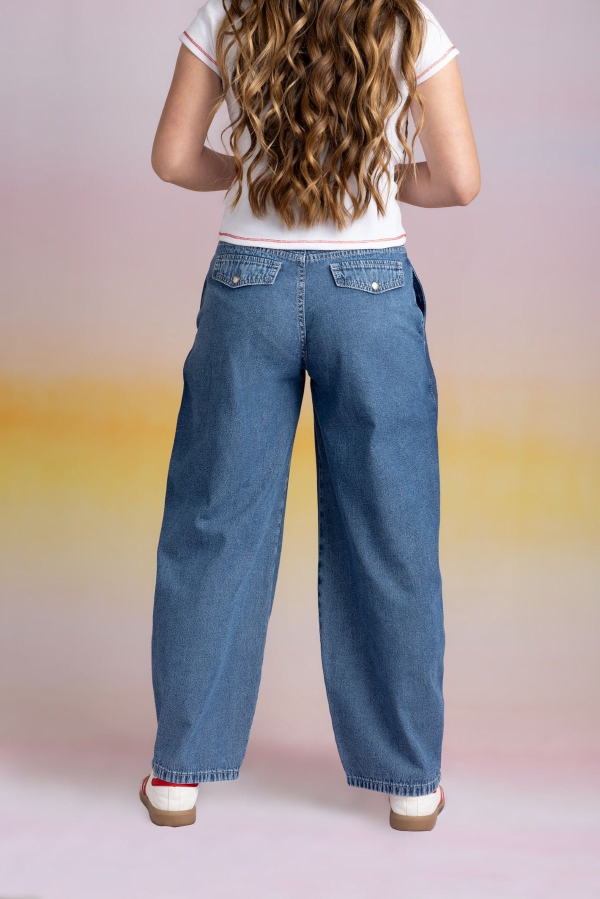 Jeans Malé Balloon Cruce Delantero Azul Cacao
