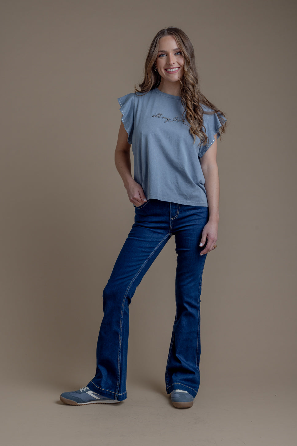 Jeans Flo Flare Dark Azul Efesis