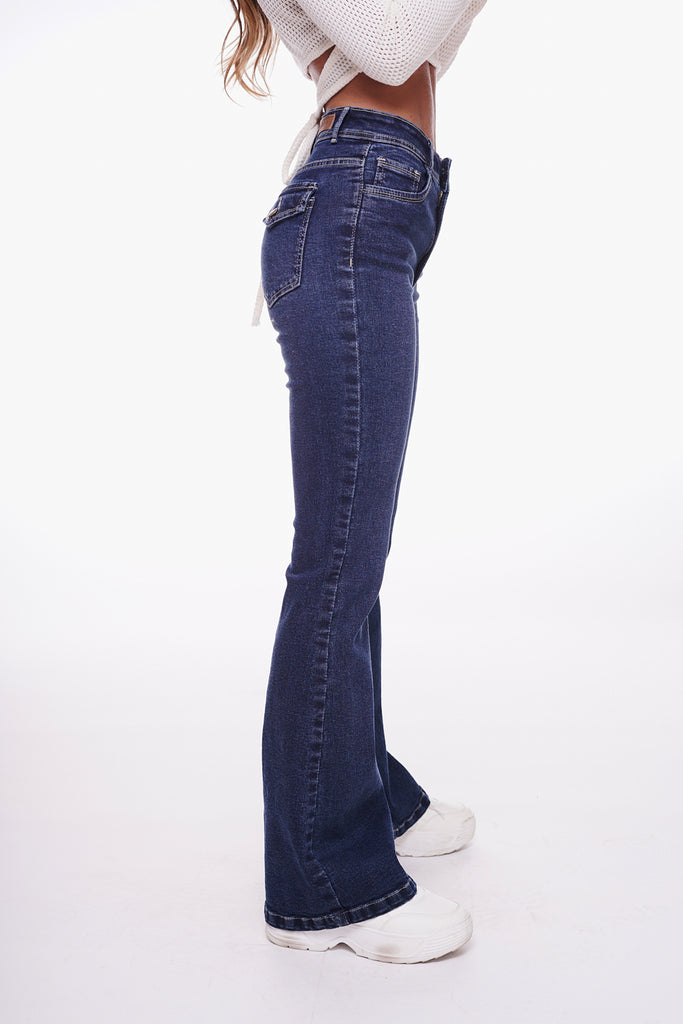 Jeans Feel Flare Bolsillo C/ Tapetas