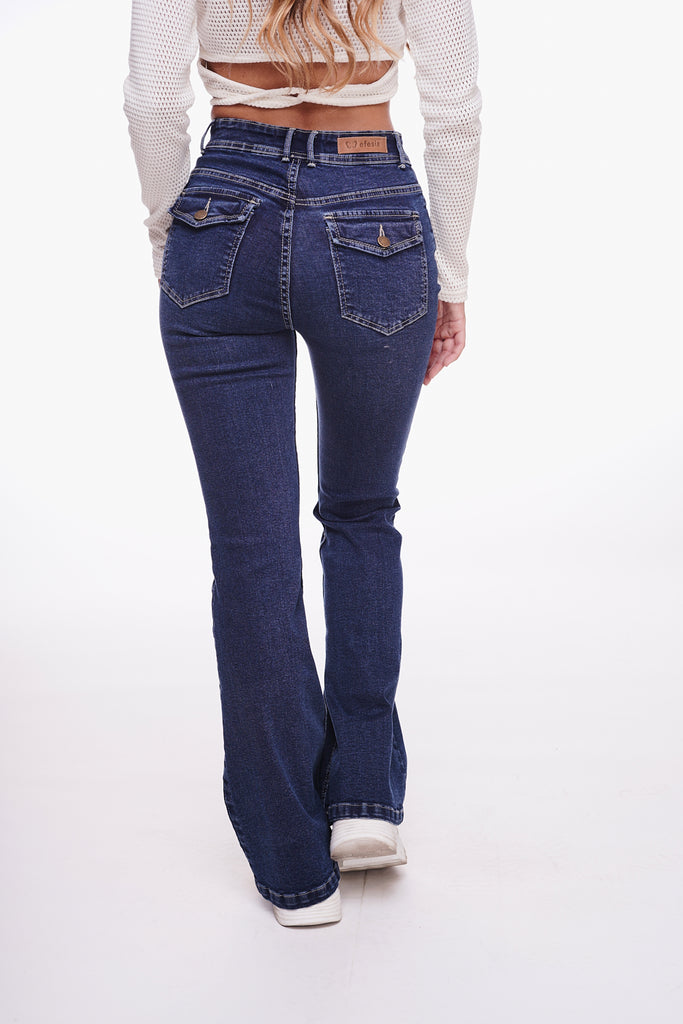 Jeans Feel Flare Bolsillo C/ Tapetas