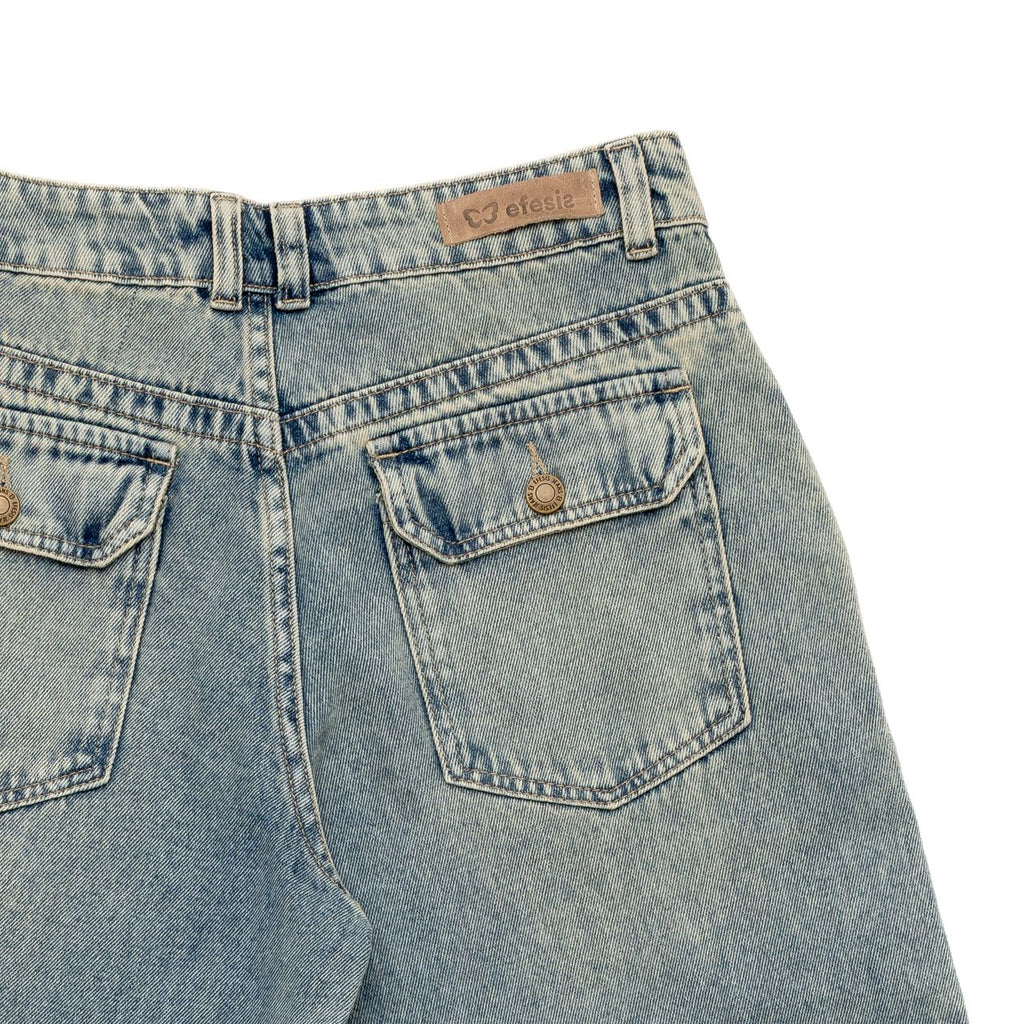 Jeans Deka Palazzo Bolsillo c/Tapetas Sobreteñido Azul Efesis