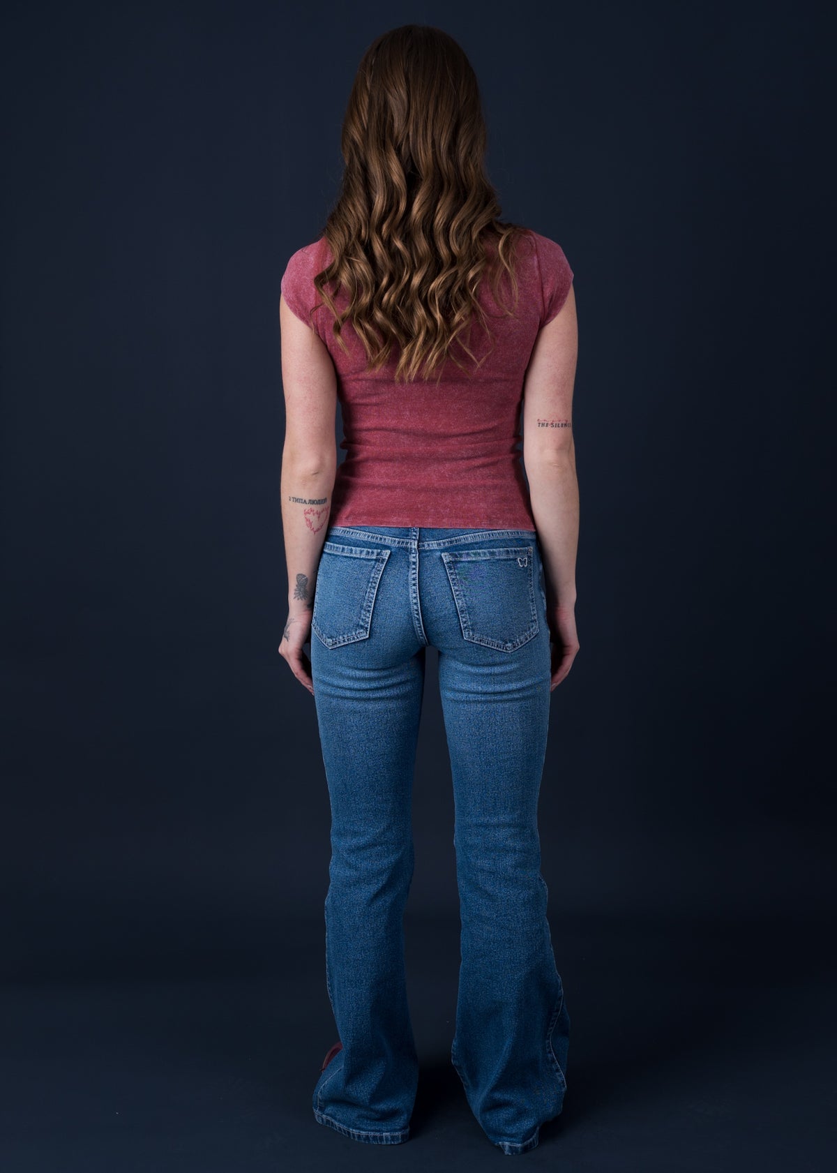 Jeans Santino Flare Trabas Decorativas Azul Efesis