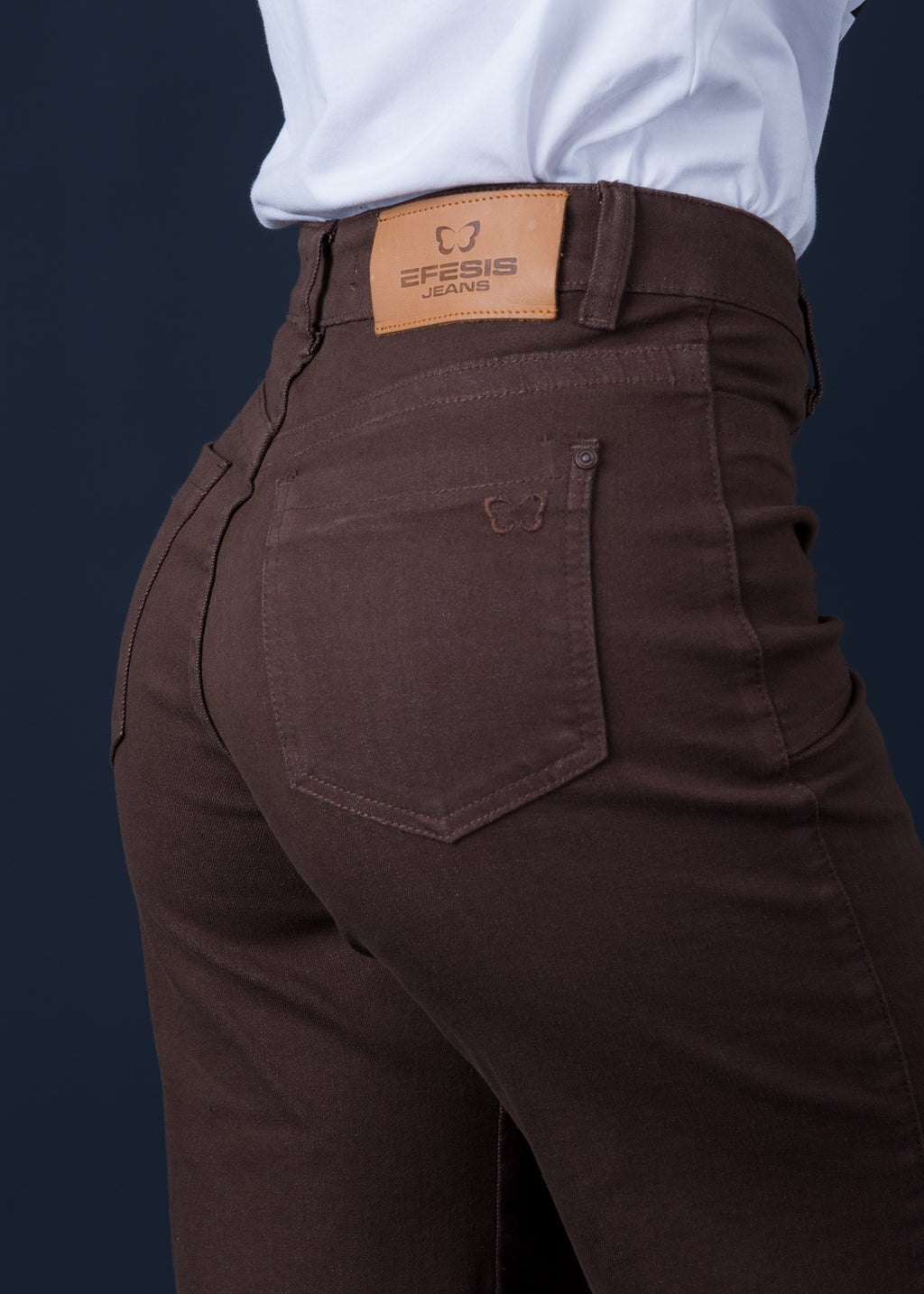 Pantalón Piragi Palazzo Bolsillo Incrustado Chocolate Efesis