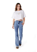Jeans Claus Flare Bolsillo Vivo Interior Azul Efesis
