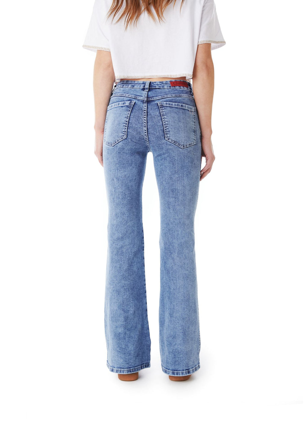 Jeans Claus Flare Bolsillo Vivo Interior Azul Efesis