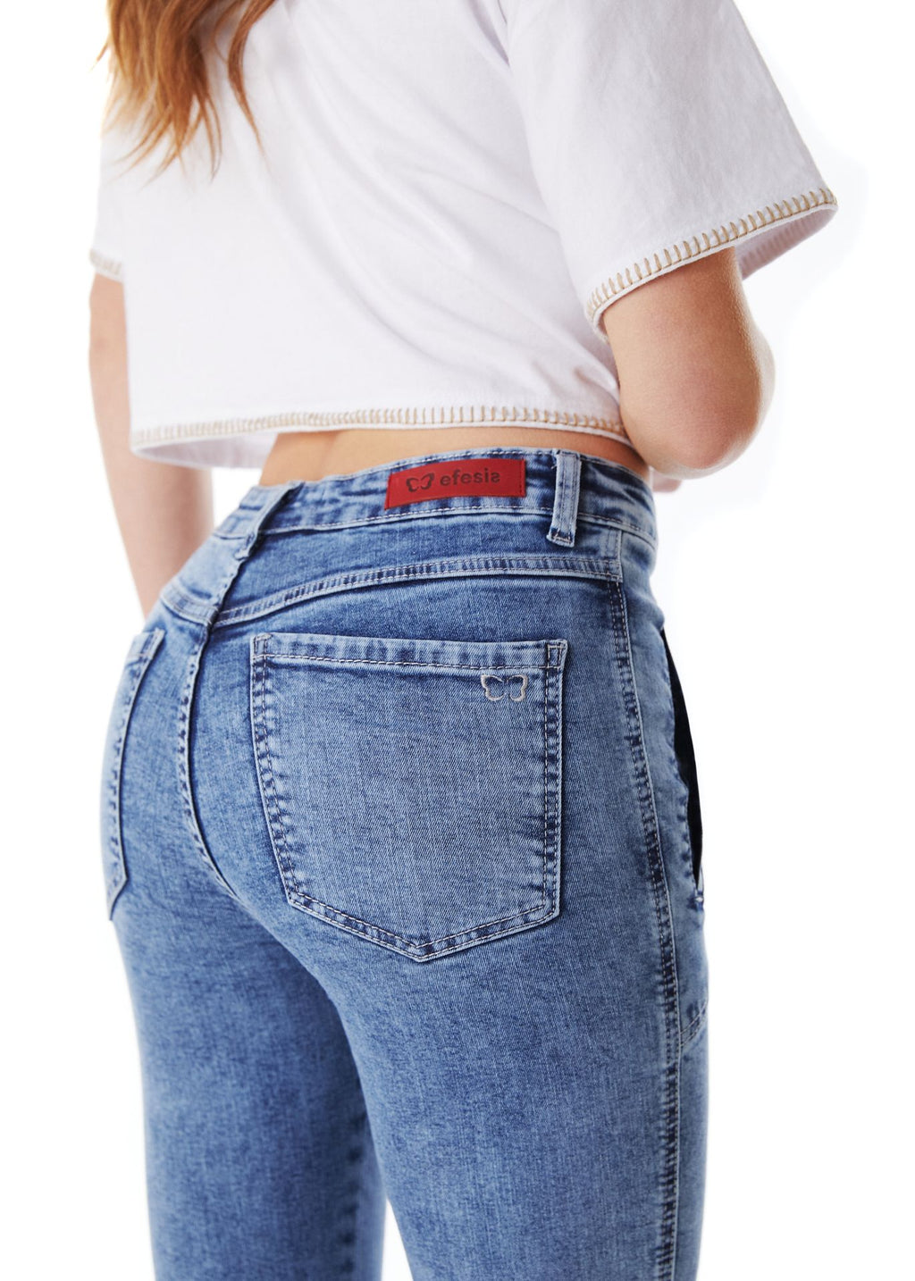 Jeans Claus Flare Bolsillo Vivo Interior Azul Efesis