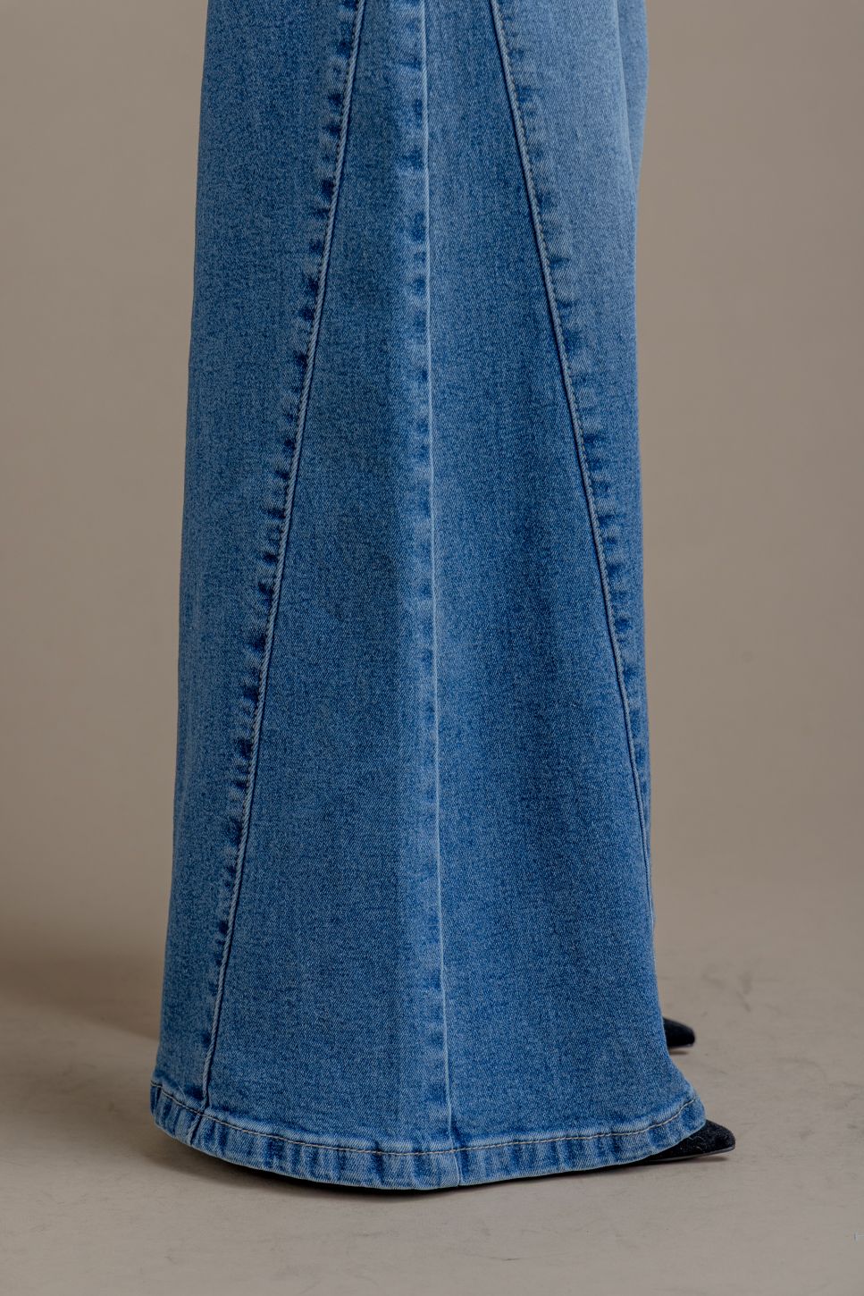 Jeans Corcega Palazzo Piezas Traspaso Azul Efesis