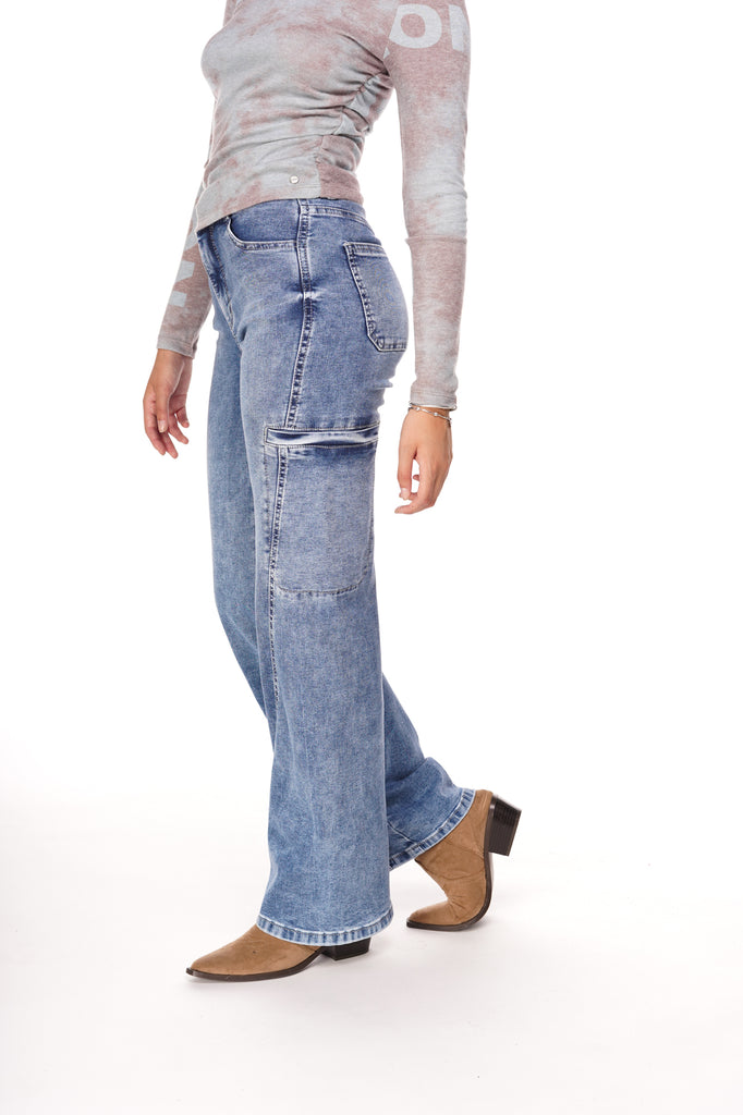 Jeans Alfa Recto Corte c/ Traspaso y Bolsillos