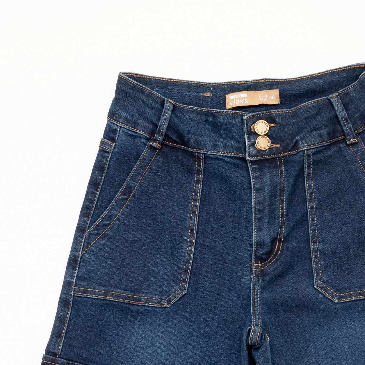 Jeans Naos Palazzo Cargo Azul Medio Efesis