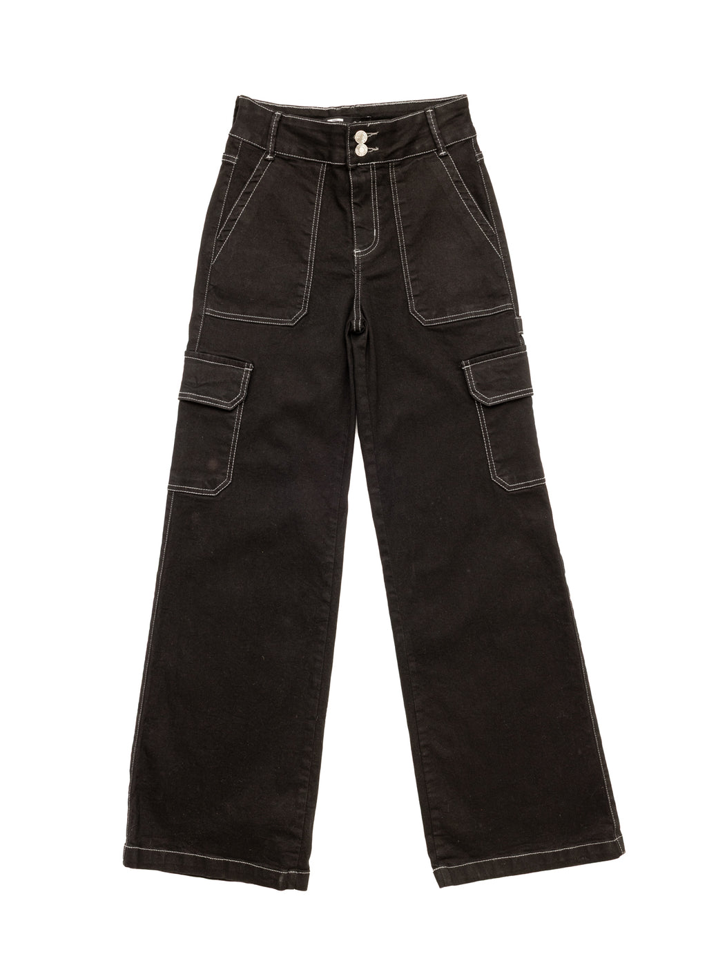 Jeans Naos Palazzo Cargo Hilo Contratono Negro Efesis