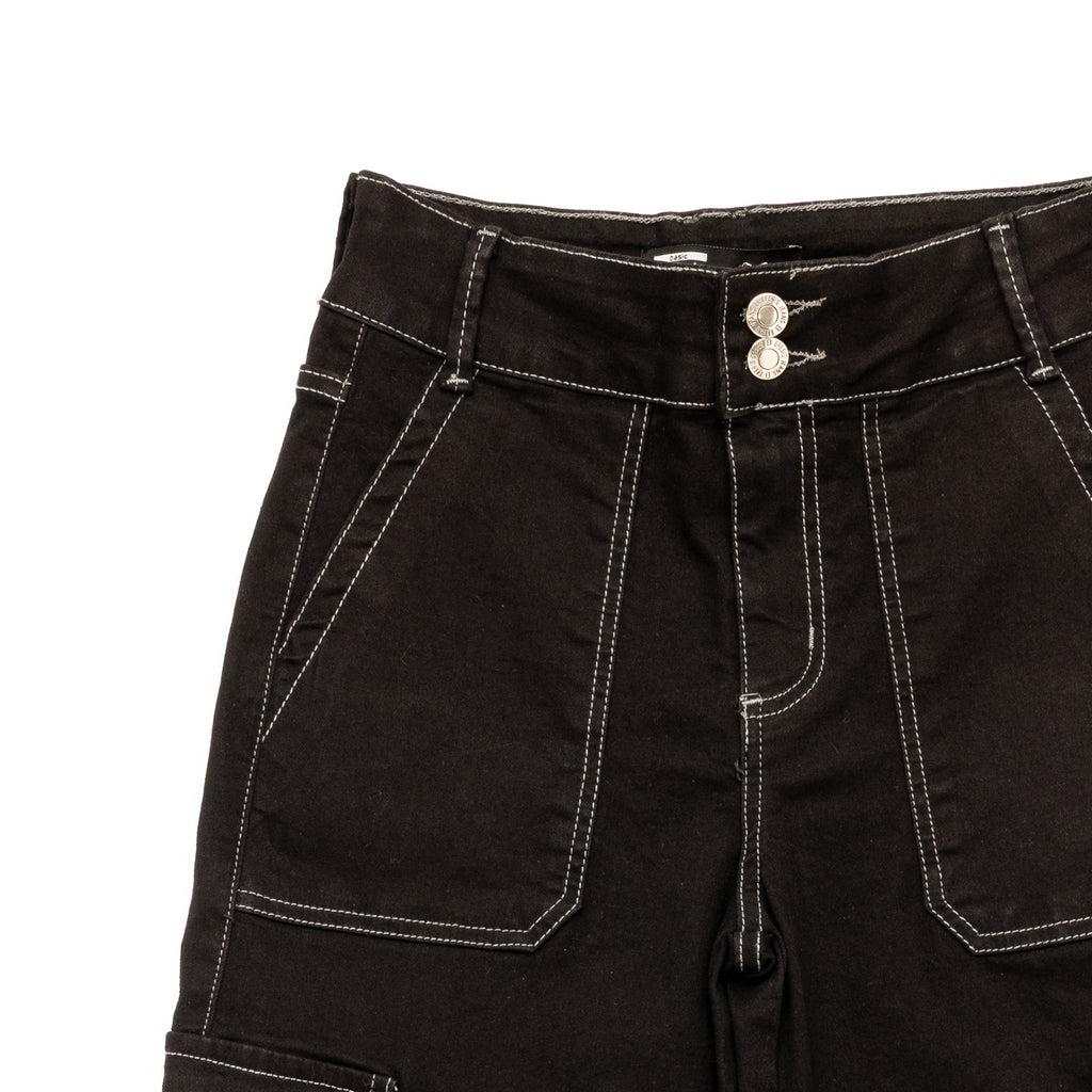 Jeans Naos Palazzo Cargo Hilo Contratono Negro Efesis
