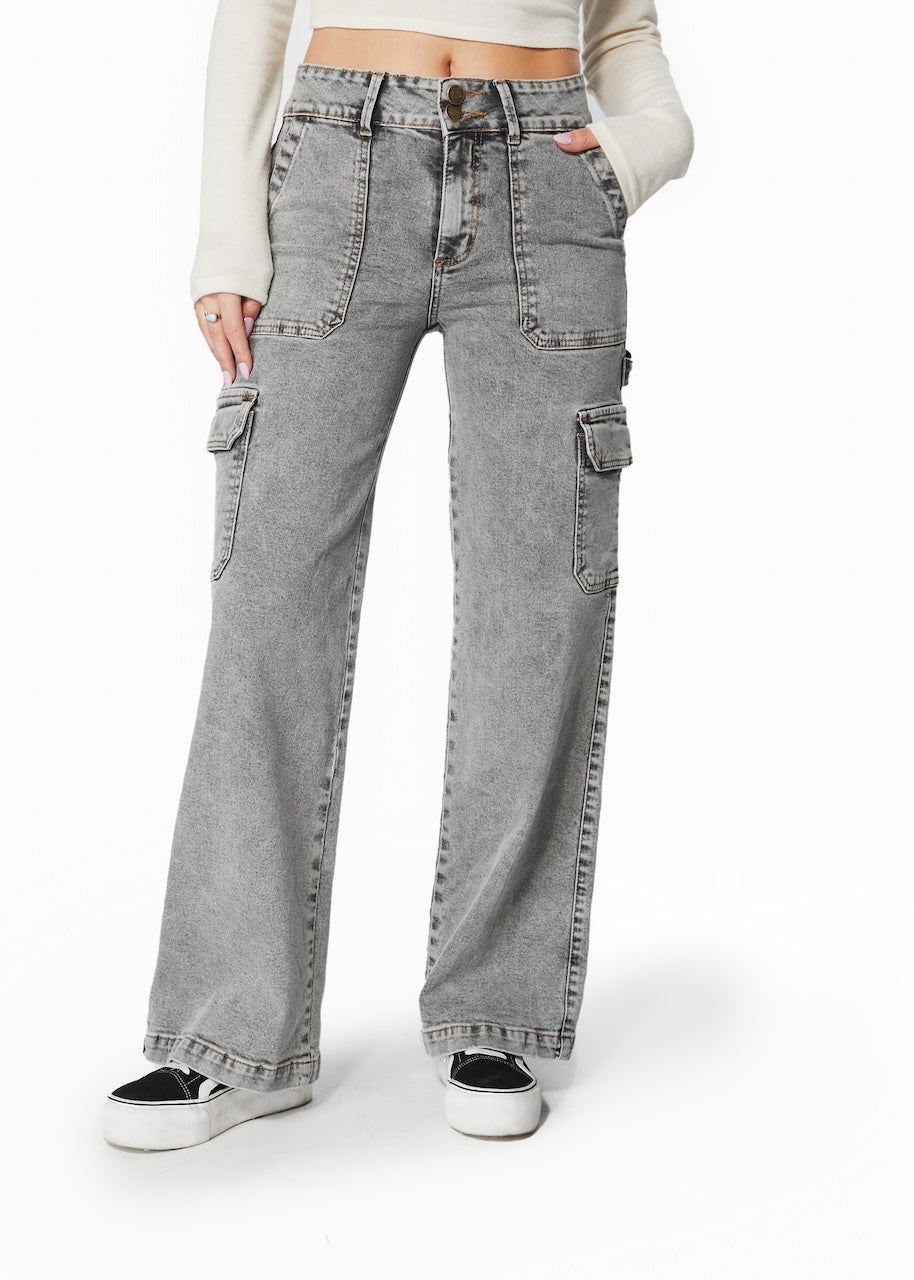 JEANS NAOS PALAZZO CARGO GREY EFESIS