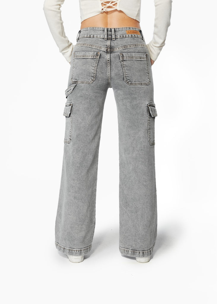 JEANS NAOS PALAZZO CARGO GREY