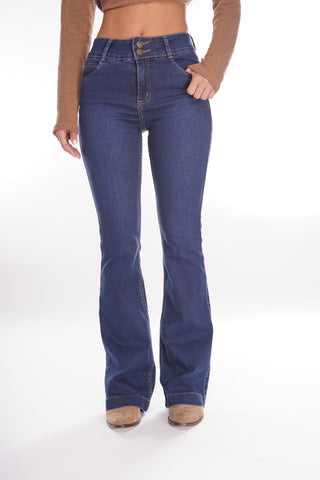 Jeans Flo Flare Dark Azul Efesis