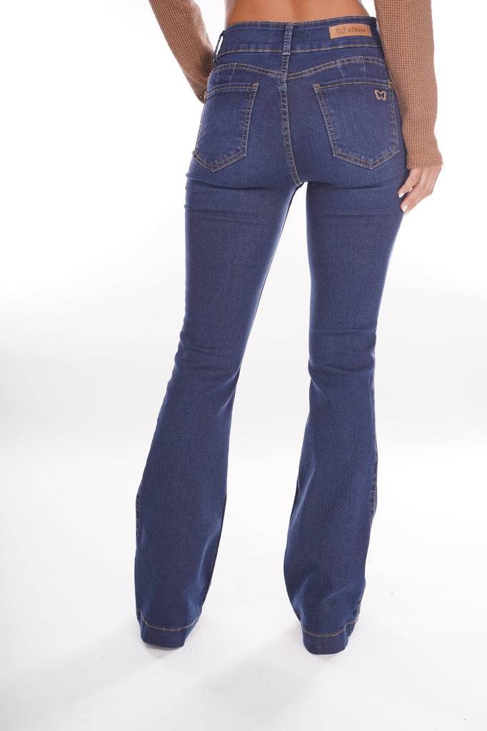 Jeans Flo Flare Dark Azul Efesis