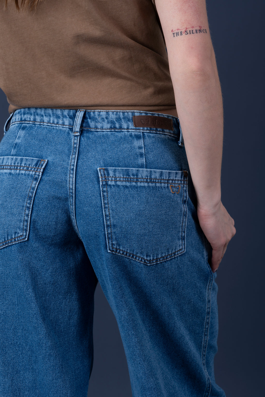 Jeans Abel Balloon Puños Azul Efesis