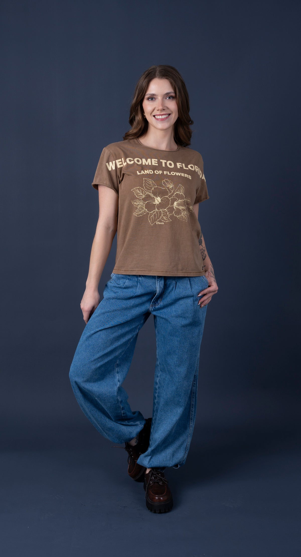 Jeans Abel Balloon Puños Azul Efesis