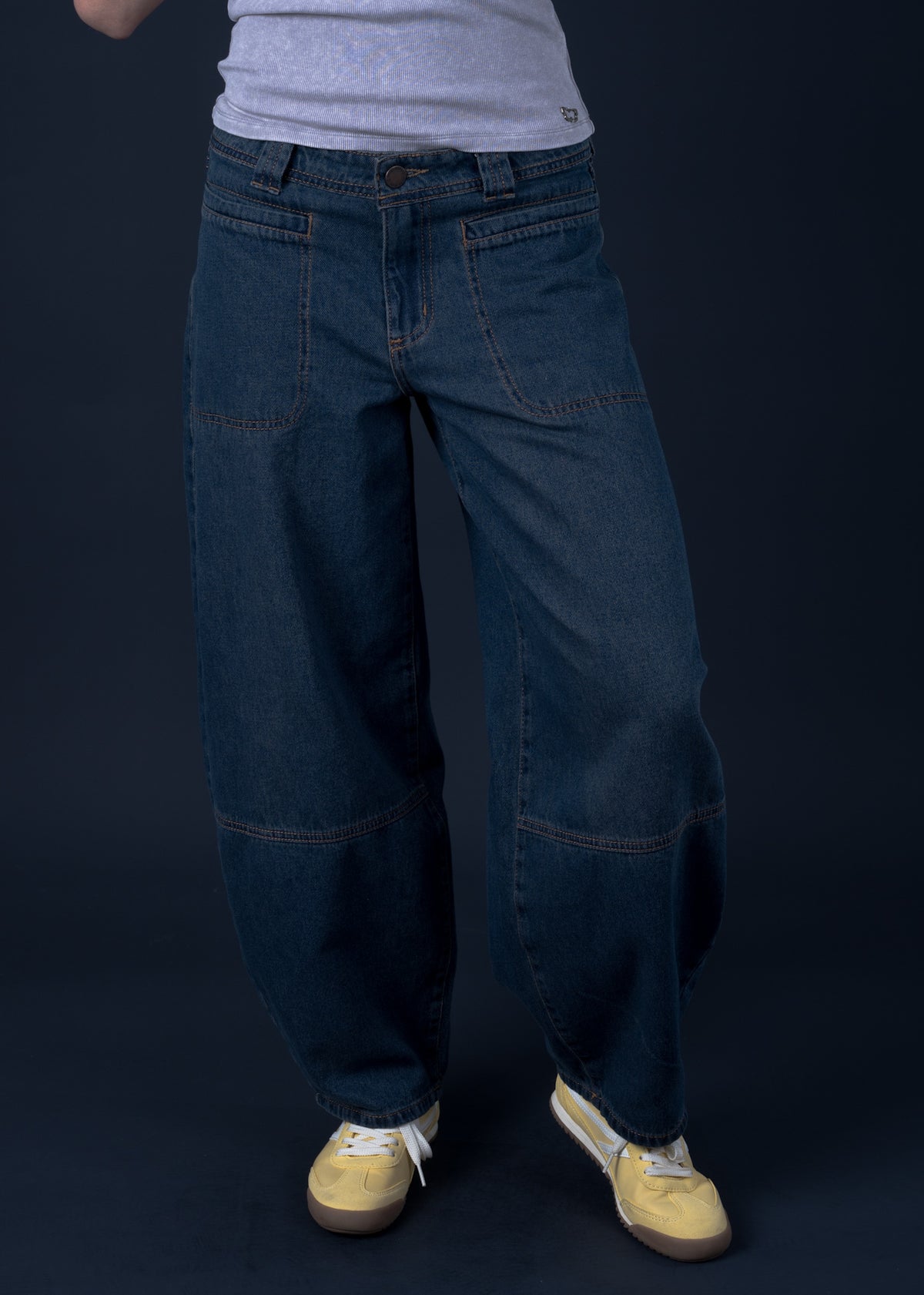 Jeans Mika Balloon Sobreteñido Azul Efesis