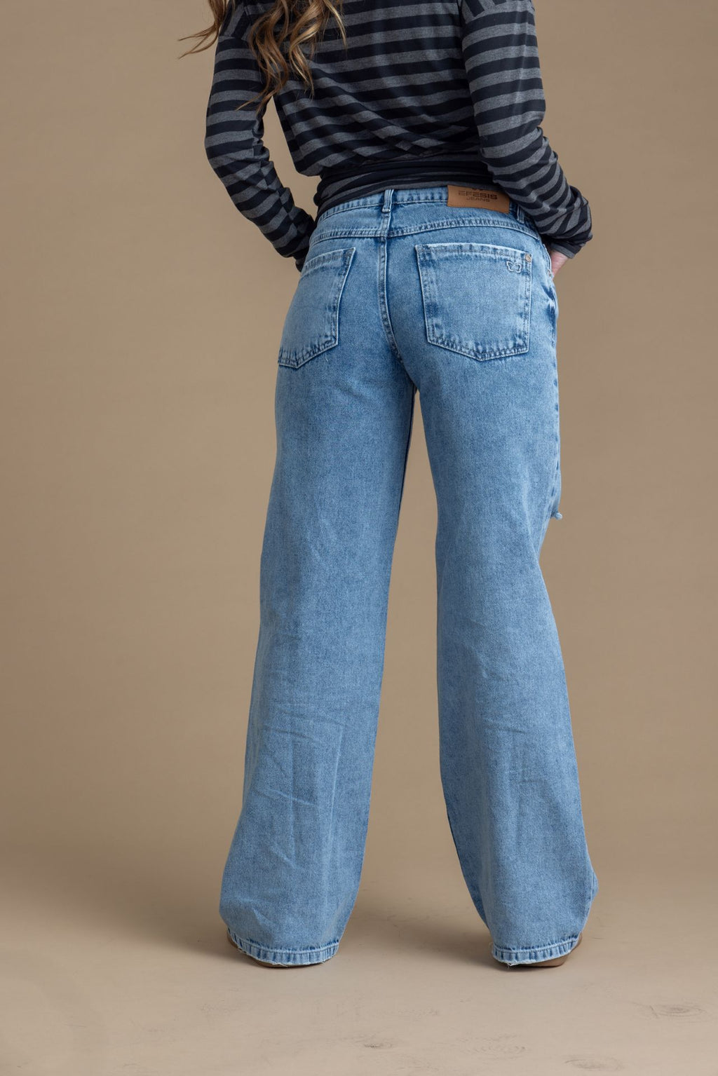 Jeans Mariola Wide Roturas Azul Efesis