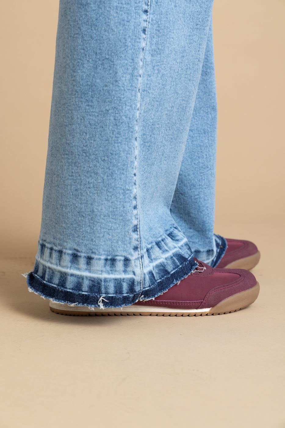 Jeans MIzar Wide Basta Desflecada Azul Efesis