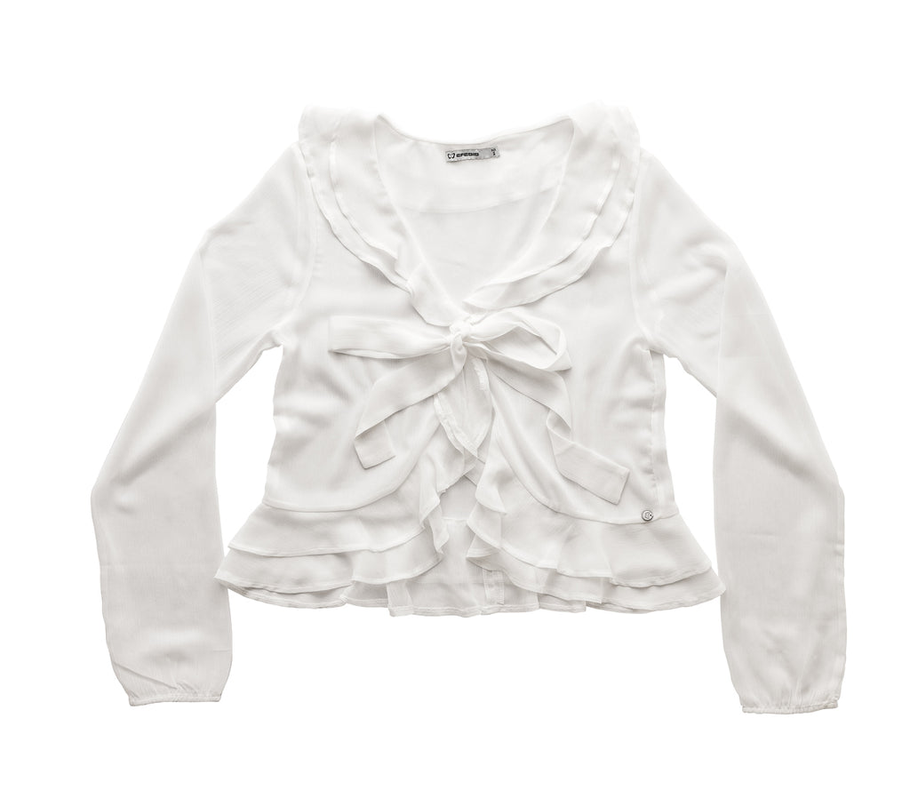 Blusa Spears Regular Vuelos Delanteros Blanco Efesis
