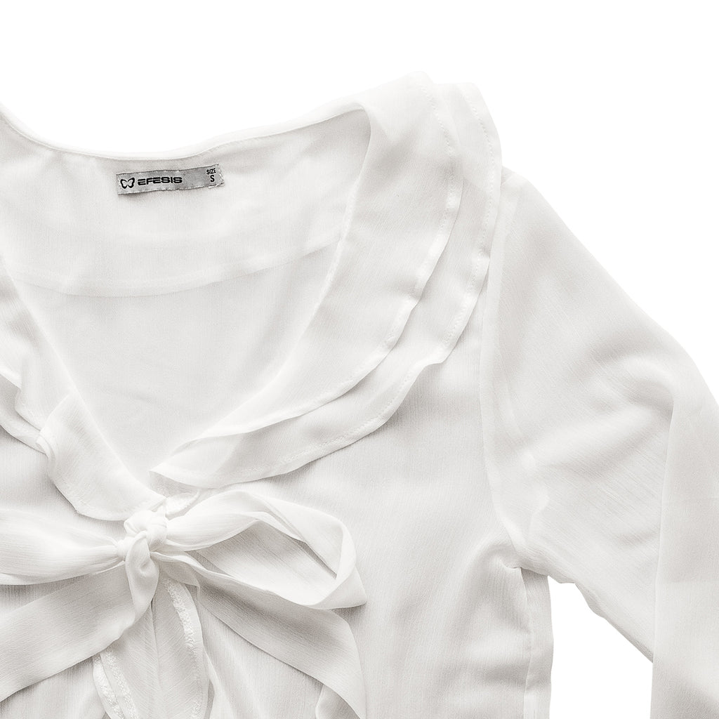 Blusa Spears Regular Vuelos Delanteros Blanco Efesis