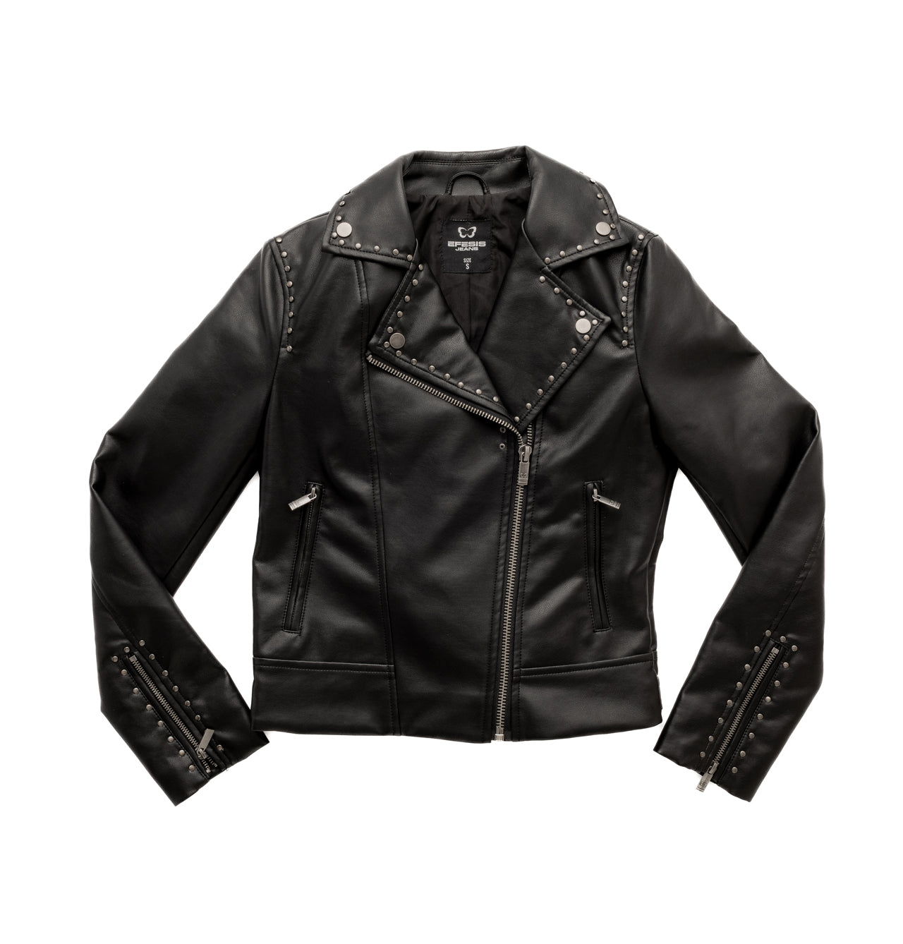 Chaqueta Elia Biker PU Tachas Negro Efesis