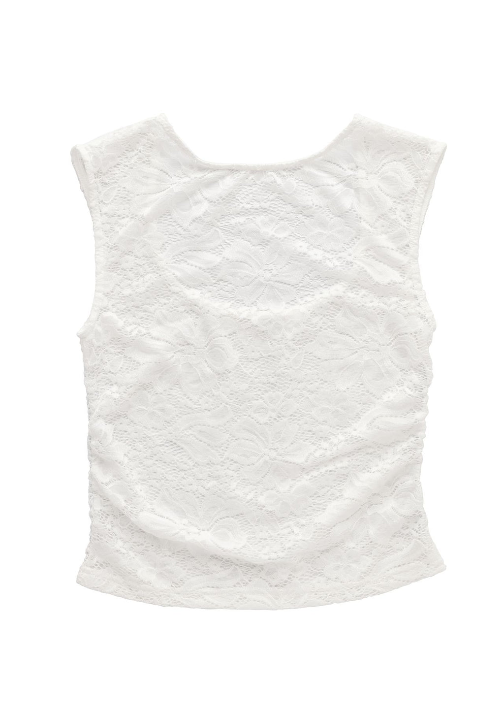 Polera Lace Regular Encaje Blanco Efesis