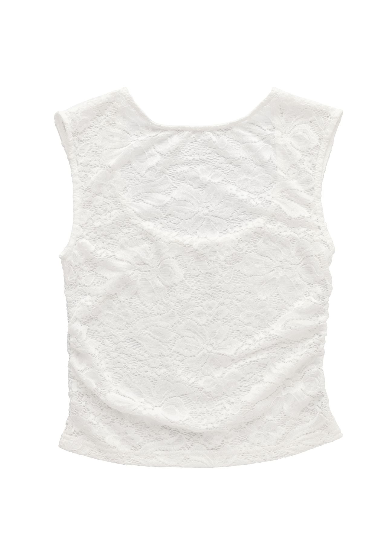 Polera Lace Regular Encaje Blanco Efesis