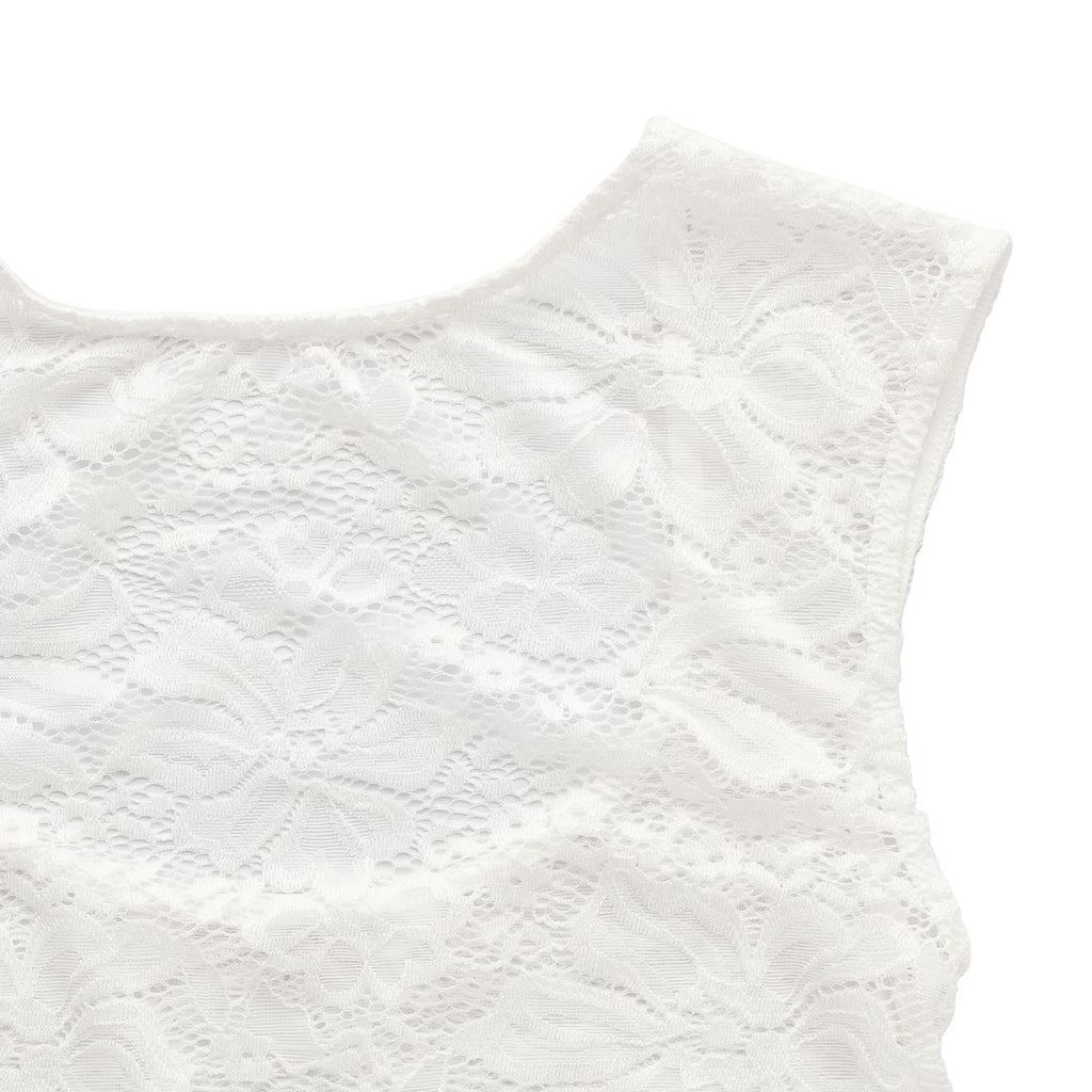 Polera Lace Regular Encaje Blanco Efesis