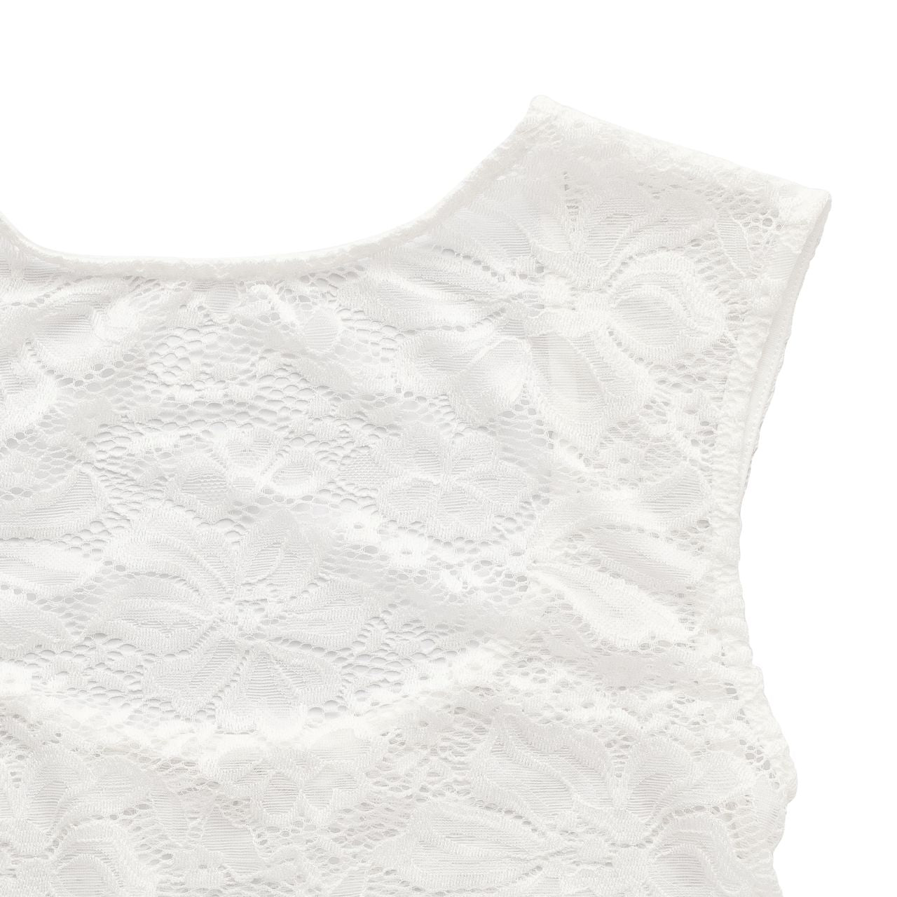 Polera Lace Regular Encaje Blanco Efesis
