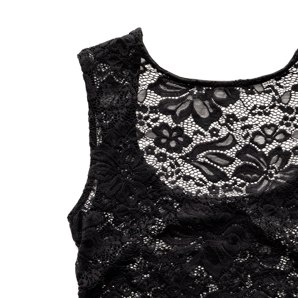 Polera Lace Regular Encaje Negro Efesis