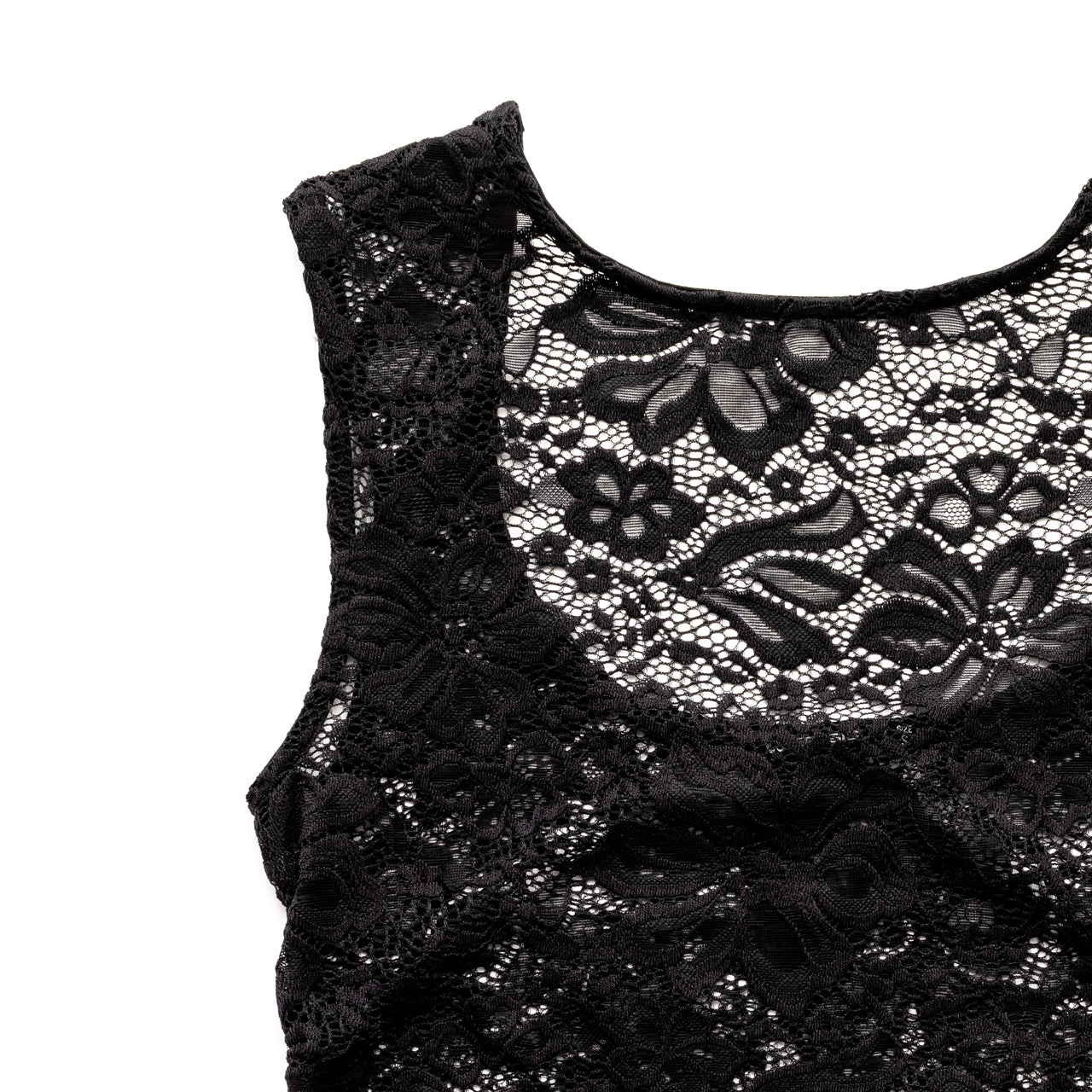 Polera Lace Regular Encaje Negro Efesis