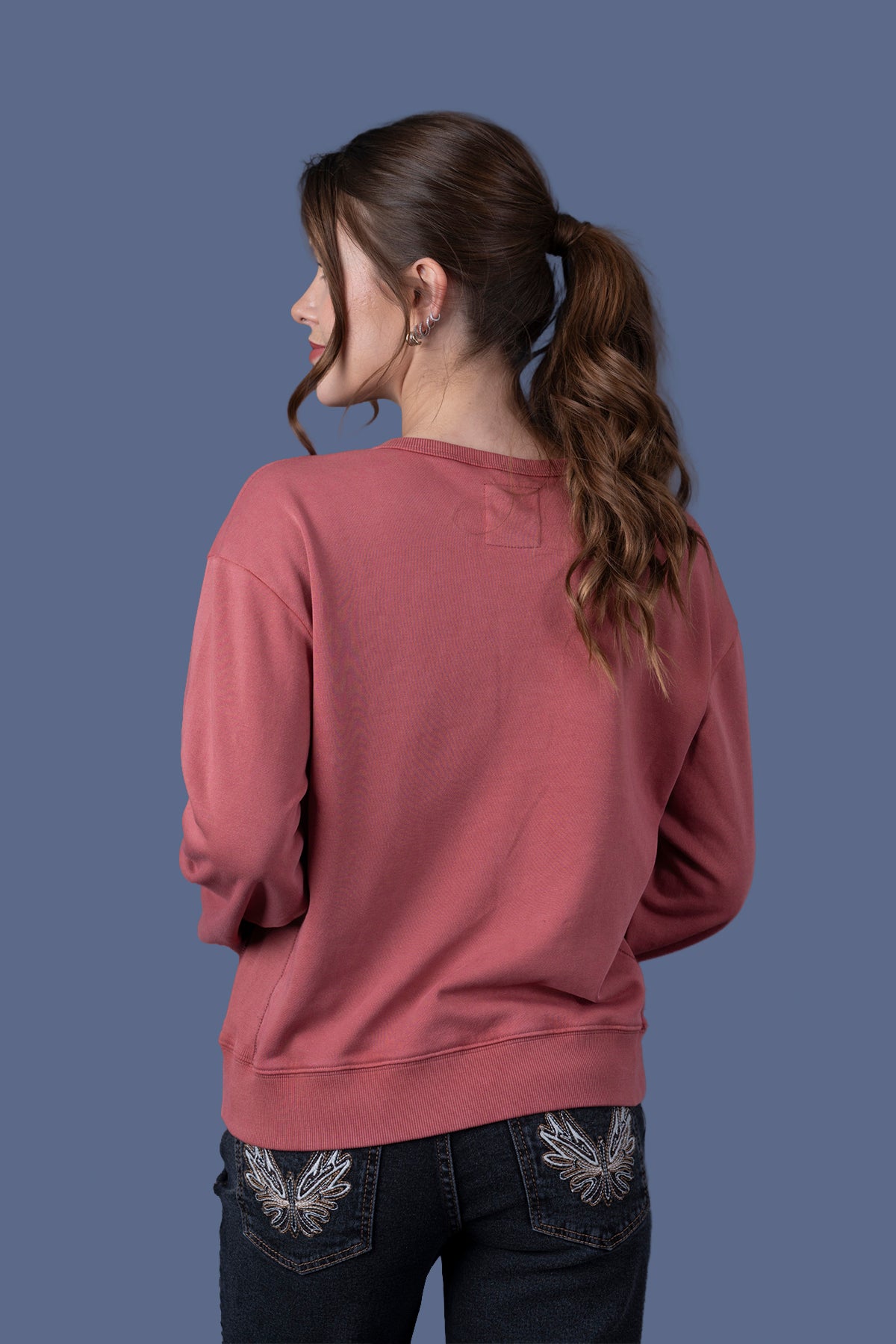 Polerón Cleo Regular Estampado Burdeo Efesis
