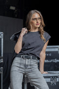 Polera Abbie Regular Tachas Negro Efesis
