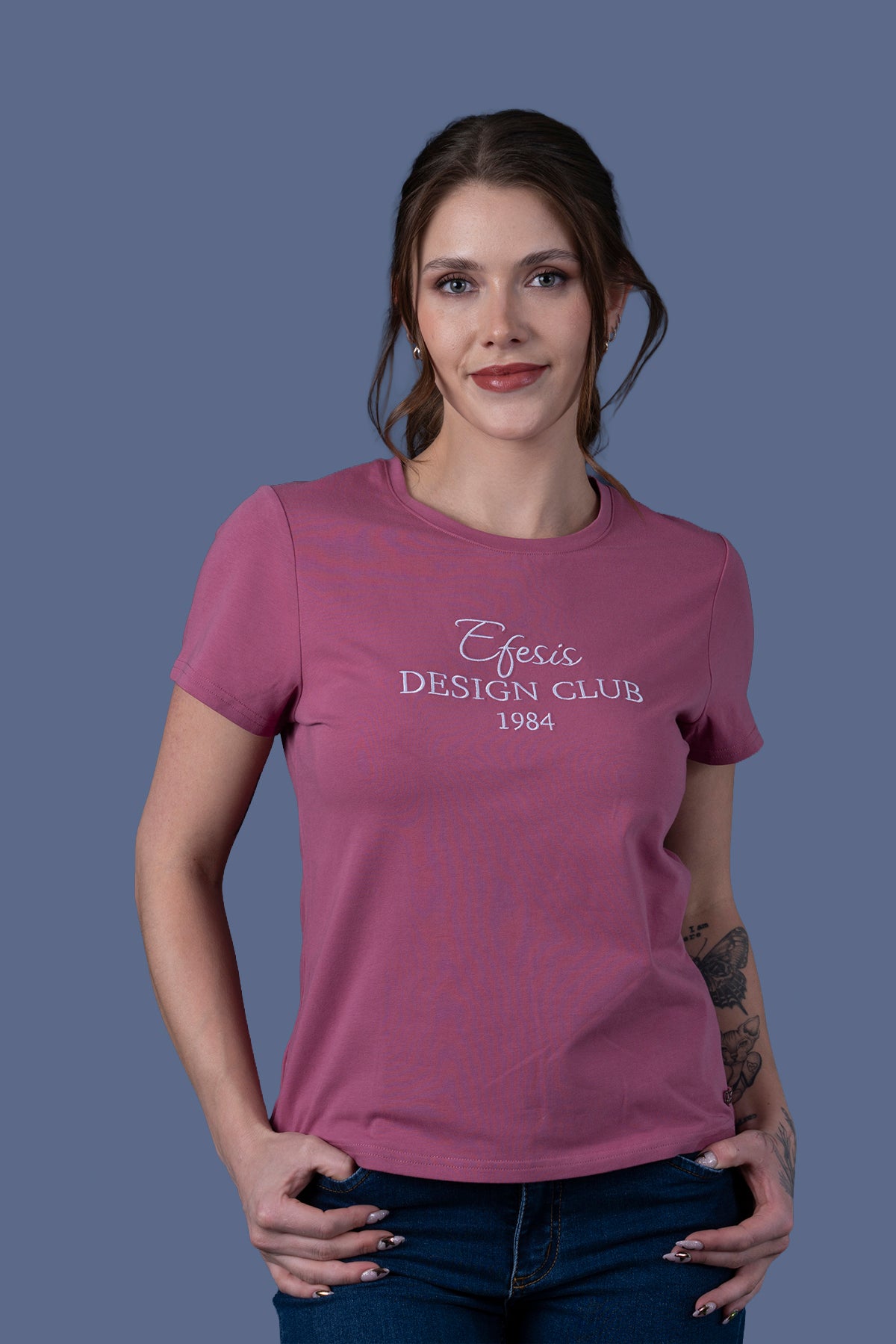 Polera Annie Regular Básica Burdeo Efesis