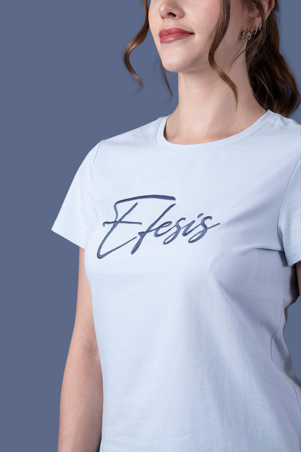 Polera Annie Regular Básica Celeste Efesis