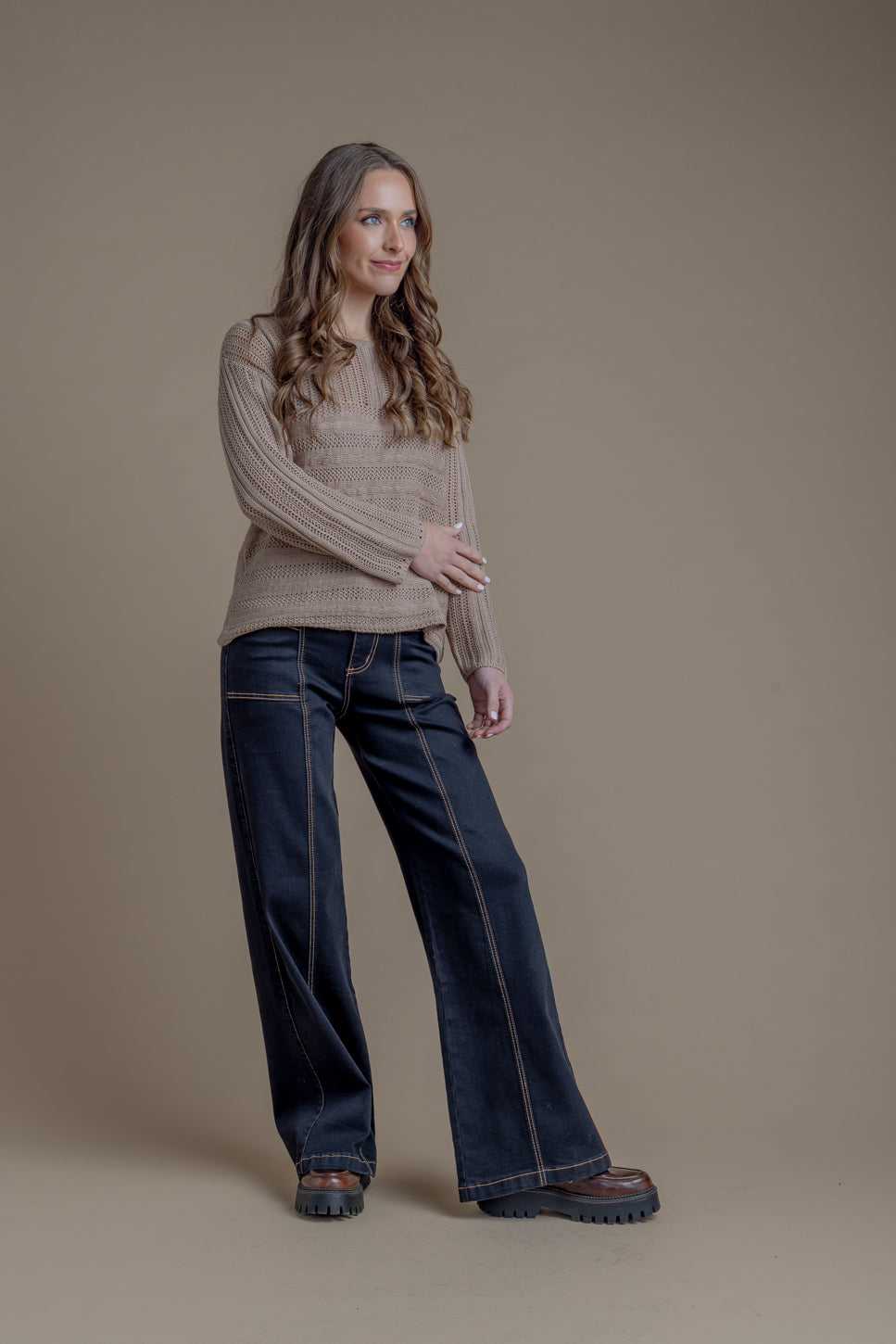 Sweater Regina Tejido Beige Efesis