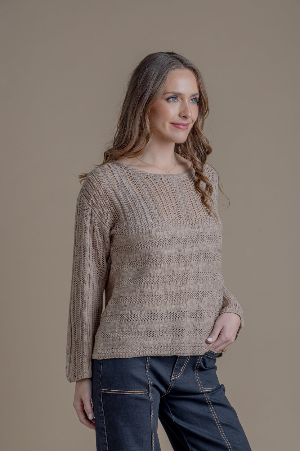 Sweater Regina Tejido Beige Efesis