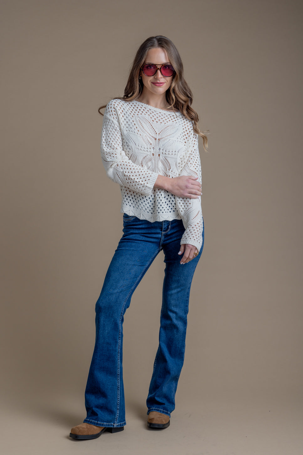 Sweater Renata Regular Calado Crudo Efesis