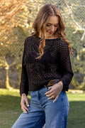 Sweater Renata Regular Calado Negro Efesis