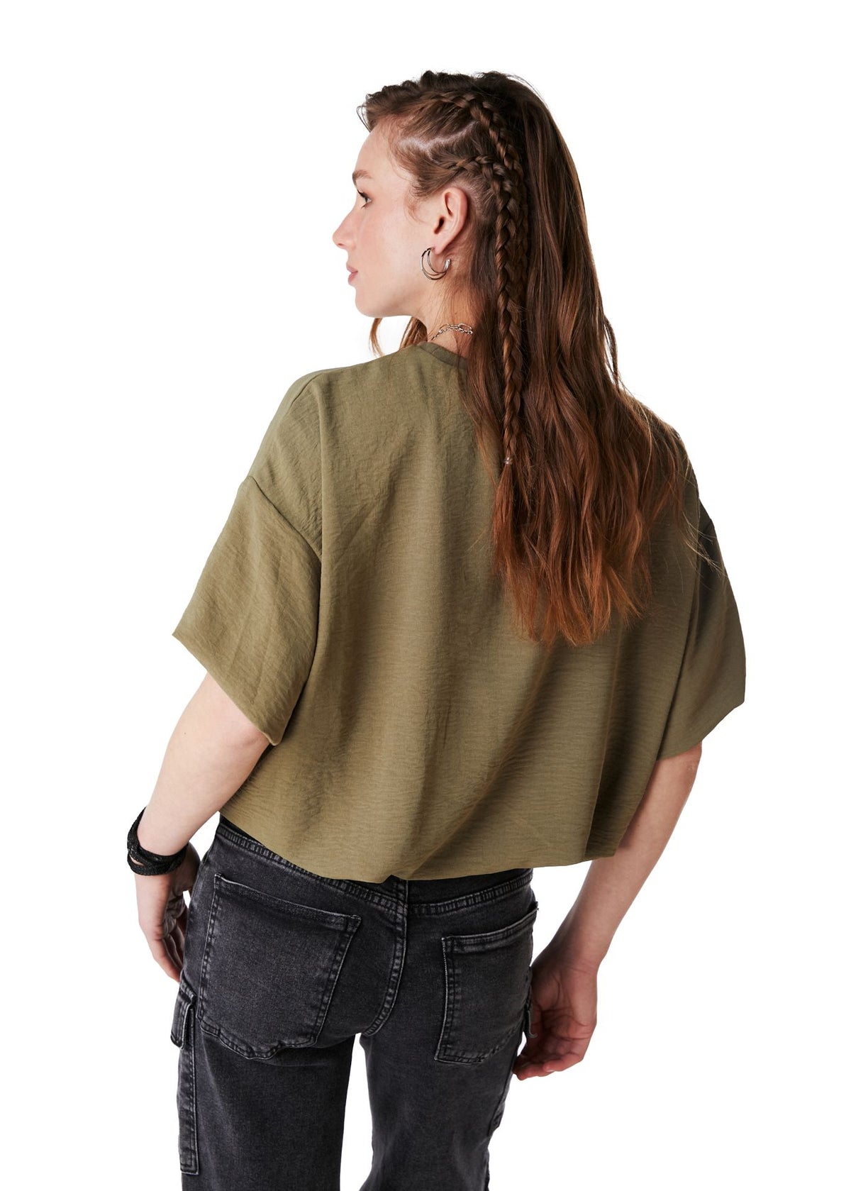 Polera Ebbe Oversize Globo Verde Efesis