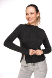 Polera Mili Regular Cortes c/ Rulet y Cuello Alto